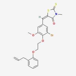 molecular formula C23H22BrNO4S2 B4966736 5-{4-[2-(2-allylphenoxy)ethoxy]-3-bromo-5-methoxybenzylidene}-3-methyl-2-thioxo-1,3-thiazolidin-4-one 