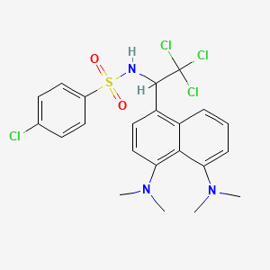 N-{1-[4,5-bis(dimethylamino)-1-naphthyl]-2,2,2-trichloroethyl}-4-chlorobenzenesulfonamide