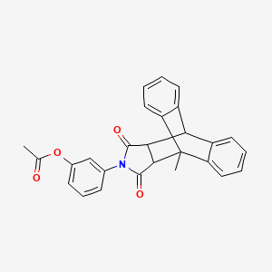 molecular formula C27H21NO4 B4966763 3-(1-methyl-16,18-dioxo-17-azapentacyclo[6.6.5.0~2,7~.0~9,14~.0~15,19~]nonadeca-2,4,6,9,11,13-hexaen-17-yl)phenyl acetate 