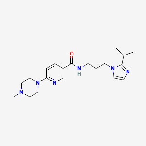 molecular formula C20H30N6O B4966787 N-[3-(2-isopropyl-1H-imidazol-1-yl)propyl]-6-(4-methyl-1-piperazinyl)nicotinamide 
