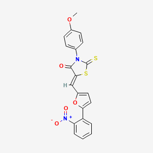 molecular formula C21H14N2O5S2 B4966827 3-(4-methoxyphenyl)-5-{[5-(2-nitrophenyl)-2-furyl]methylene}-2-thioxo-1,3-thiazolidin-4-one 