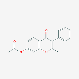 molecular formula C18H14O4 B4966844 2-methyl-4-oxo-3-phenyl-4H-chromen-7-yl acetate CAS No. 3211-63-0