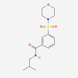 molecular formula C15H22N2O4S B4966864 N-isobutyl-3-(4-morpholinylsulfonyl)benzamide 