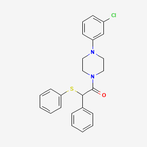 1-(3-chlorophenyl)-4-[phenyl(phenylthio)acetyl]piperazine