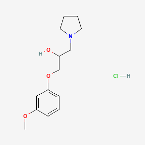 molecular formula C14H22ClNO3 B4966894 1-(3-methoxyphenoxy)-3-(1-pyrrolidinyl)-2-propanol hydrochloride 