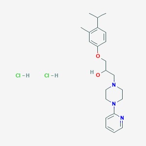 molecular formula C22H33Cl2N3O2 B4966903 1-(4-isopropyl-3-methylphenoxy)-3-[4-(2-pyridinyl)-1-piperazinyl]-2-propanol dihydrochloride 