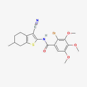molecular formula C20H21BrN2O4S B4966921 2-bromo-N-(3-cyano-6-methyl-4,5,6,7-tetrahydro-1-benzothien-2-yl)-3,4,5-trimethoxybenzamide 