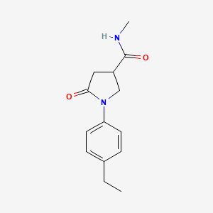 molecular formula C14H18N2O2 B4966925 1-(4-ethylphenyl)-N-methyl-5-oxo-3-pyrrolidinecarboxamide 