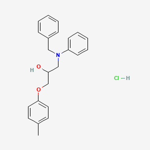 molecular formula C23H26ClNO2 B4966936 1-[benzyl(phenyl)amino]-3-(4-methylphenoxy)-2-propanol hydrochloride 