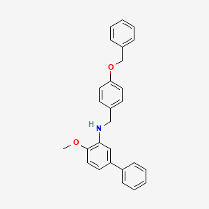 molecular formula C27H25NO2 B4966944 N-[4-(benzyloxy)benzyl]-4-methoxy-3-biphenylamine 