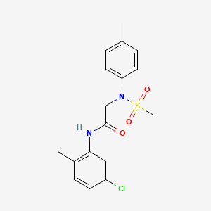 molecular formula C17H19ClN2O3S B4966952 N~1~-(5-chloro-2-methylphenyl)-N~2~-(4-methylphenyl)-N~2~-(methylsulfonyl)glycinamide 