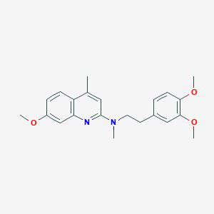 molecular formula C22H26N2O3 B4966967 N-[2-(3,4-dimethoxyphenyl)ethyl]-7-methoxy-N,4-dimethyl-2-quinolinamine 