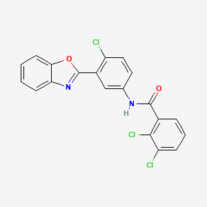 molecular formula C20H11Cl3N2O2 B4966973 N-[3-(1,3-benzoxazol-2-yl)-4-chlorophenyl]-2,3-dichlorobenzamide 