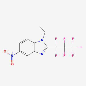 molecular formula C12H8F7N3O2 B4967015 1-ethyl-2-(heptafluoropropyl)-5-nitro-1H-benzimidazole 
