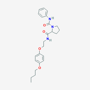 molecular formula C24H31N3O4 B496706 N~2~-[2-(4-butoxyphenoxy)ethyl]-N~1~-phenylpyrrolidine-1,2-dicarboxamide 