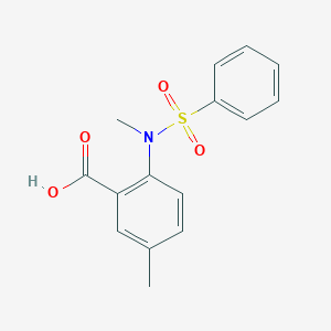 molecular formula C15H15NO4S B4967060 5-methyl-2-[methyl(phenylsulfonyl)amino]benzoic acid 