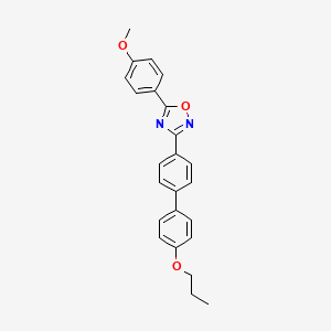 molecular formula C24H22N2O3 B4967067 5-(4-methoxyphenyl)-3-(4'-propoxy-4-biphenylyl)-1,2,4-oxadiazole 