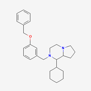 molecular formula C27H36N2O B4967071 2-[3-(benzyloxy)benzyl]-1-cyclohexyloctahydropyrrolo[1,2-a]pyrazine 