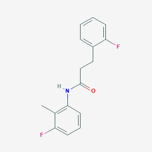 molecular formula C16H15F2NO B496708 N-(3-fluoro-2-methylphenyl)-3-(2-fluorophenyl)propanamide 