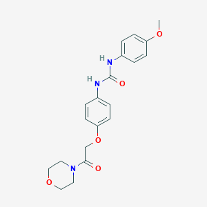 molecular formula C20H23N3O5 B496709 N-(4-methoxyphenyl)-N'-[4-(2-morpholino-2-oxoethoxy)phenyl]urea 