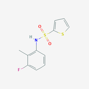 molecular formula C11H10FNO2S2 B496710 N-(3-fluoro-2-methylphenyl)thiophene-2-sulfonamide 