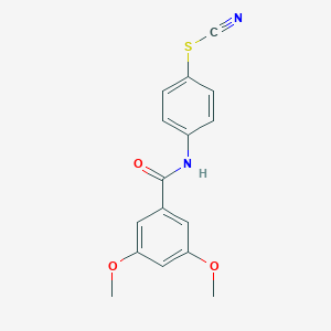 molecular formula C16H14N2O3S B496712 4-[(3,5-Dimethoxybenzoyl)amino]phenyl thiocyanate 