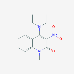 molecular formula C14H17N3O3 B4967128 4-(diethylamino)-1-methyl-3-nitro-2(1H)-quinolinone 