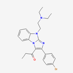 molecular formula C24H27BrN4O B4967137 1-{2-(4-bromophenyl)-9-[2-(diethylamino)ethyl]-9H-imidazo[1,2-a]benzimidazol-3-yl}-1-propanone 