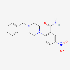 2-(4-benzyl-1-piperazinyl)-5-nitrobenzamide