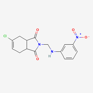molecular formula C15H14ClN3O4 B4967148 5-chloro-2-{[(3-nitrophenyl)amino]methyl}-3a,4,7,7a-tetrahydro-1H-isoindole-1,3(2H)-dione 