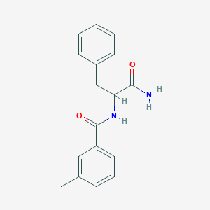 molecular formula C17H18N2O2 B496717 N-(2-amino-1-benzyl-2-oxoethyl)-3-methylbenzamide 