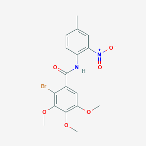 molecular formula C17H17BrN2O6 B4967170 2-bromo-3,4,5-trimethoxy-N-(4-methyl-2-nitrophenyl)benzamide 