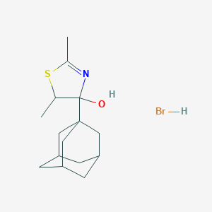 molecular formula C15H24BrNOS B4967186 4-(1-adamantyl)-2,5-dimethyl-4,5-dihydro-1,3-thiazol-4-ol hydrobromide 