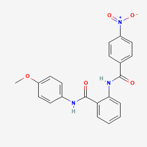 molecular formula C21H17N3O5 B4967221 N-(4-methoxyphenyl)-2-[(4-nitrobenzoyl)amino]benzamide 