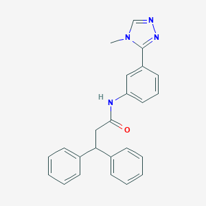 molecular formula C24H22N4O B496723 N-[3-(4-methyl-4H-1,2,4-triazol-3-yl)phenyl]-3,3-diphenylpropanamide 