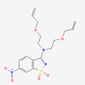 molecular formula C17H21N3O6S B4967243 N,N-bis[2-(allyloxy)ethyl]-6-nitro-1,2-benzisothiazol-3-amine 1,1-dioxide CAS No. 6060-01-1