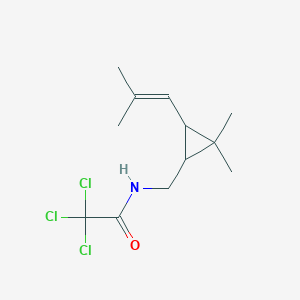 molecular formula C12H18Cl3NO B4967254 2,2,2-trichloro-N-{[2,2-dimethyl-3-(2-methyl-1-propen-1-yl)cyclopropyl]methyl}acetamide 