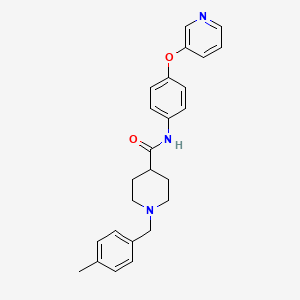 molecular formula C25H27N3O2 B4967261 1-(4-methylbenzyl)-N-[4-(3-pyridinyloxy)phenyl]-4-piperidinecarboxamide 