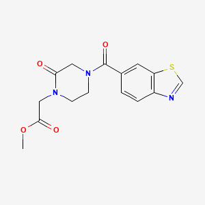 molecular formula C15H15N3O4S B4967273 methyl [4-(1,3-benzothiazol-6-ylcarbonyl)-2-oxo-1-piperazinyl]acetate 