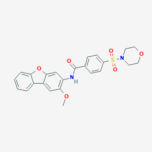 molecular formula C24H22N2O6S B496728 N-(2-methoxydibenzofuran-3-yl)-4-morpholin-4-ylsulfonylbenzamide CAS No. 380341-22-0