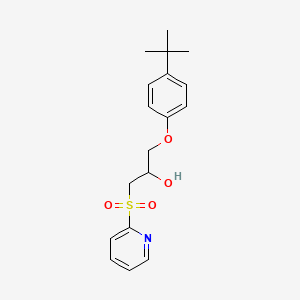 molecular formula C18H23NO4S B4967293 1-(4-tert-butylphenoxy)-3-(2-pyridinylsulfonyl)-2-propanol 