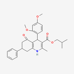 molecular formula C29H33NO5 B4967297 isobutyl 4-(2,4-dimethoxyphenyl)-2-methyl-5-oxo-7-phenyl-1,4,5,6,7,8-hexahydro-3-quinolinecarboxylate CAS No. 5706-38-7