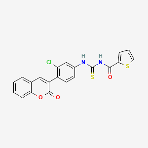 molecular formula C21H13ClN2O3S2 B4967304 N-({[3-chloro-4-(2-oxo-2H-chromen-3-yl)phenyl]amino}carbonothioyl)-2-thiophenecarboxamide 