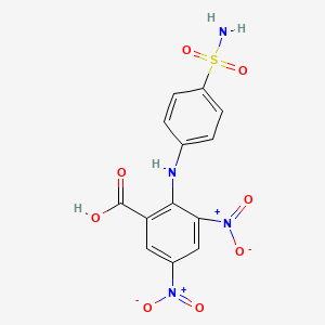 molecular formula C13H10N4O8S B4967311 2-{[4-(aminosulfonyl)phenyl]amino}-3,5-dinitrobenzoic acid 
