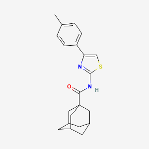 molecular formula C21H24N2OS B4967324 N-[4-(4-methylphenyl)-1,3-thiazol-2-yl]-1-adamantanecarboxamide CAS No. 5698-46-4