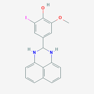 molecular formula C18H15IN2O2 B4967327 4-(2,3-dihydro-1H-perimidin-2-yl)-2-iodo-6-methoxyphenol 
