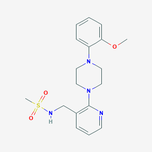 molecular formula C18H24N4O3S B4967370 N-({2-[4-(2-methoxyphenyl)-1-piperazinyl]-3-pyridinyl}methyl)methanesulfonamide 