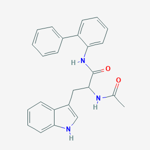 molecular formula C25H23N3O2 B496740 2-(acetylamino)-N-[1,1'-biphenyl]-2-yl-3-(1H-indol-3-yl)propanamide 