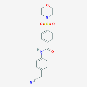N-[4-(cyanomethyl)phenyl]-4-(morpholin-4-ylsulfonyl)benzamide