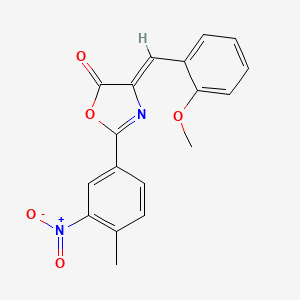molecular formula C18H14N2O5 B4967416 4-(2-methoxybenzylidene)-2-(4-methyl-3-nitrophenyl)-1,3-oxazol-5(4H)-one 